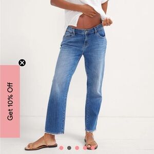 Hatch Women's Maternity Straight Leg Blue Jeans